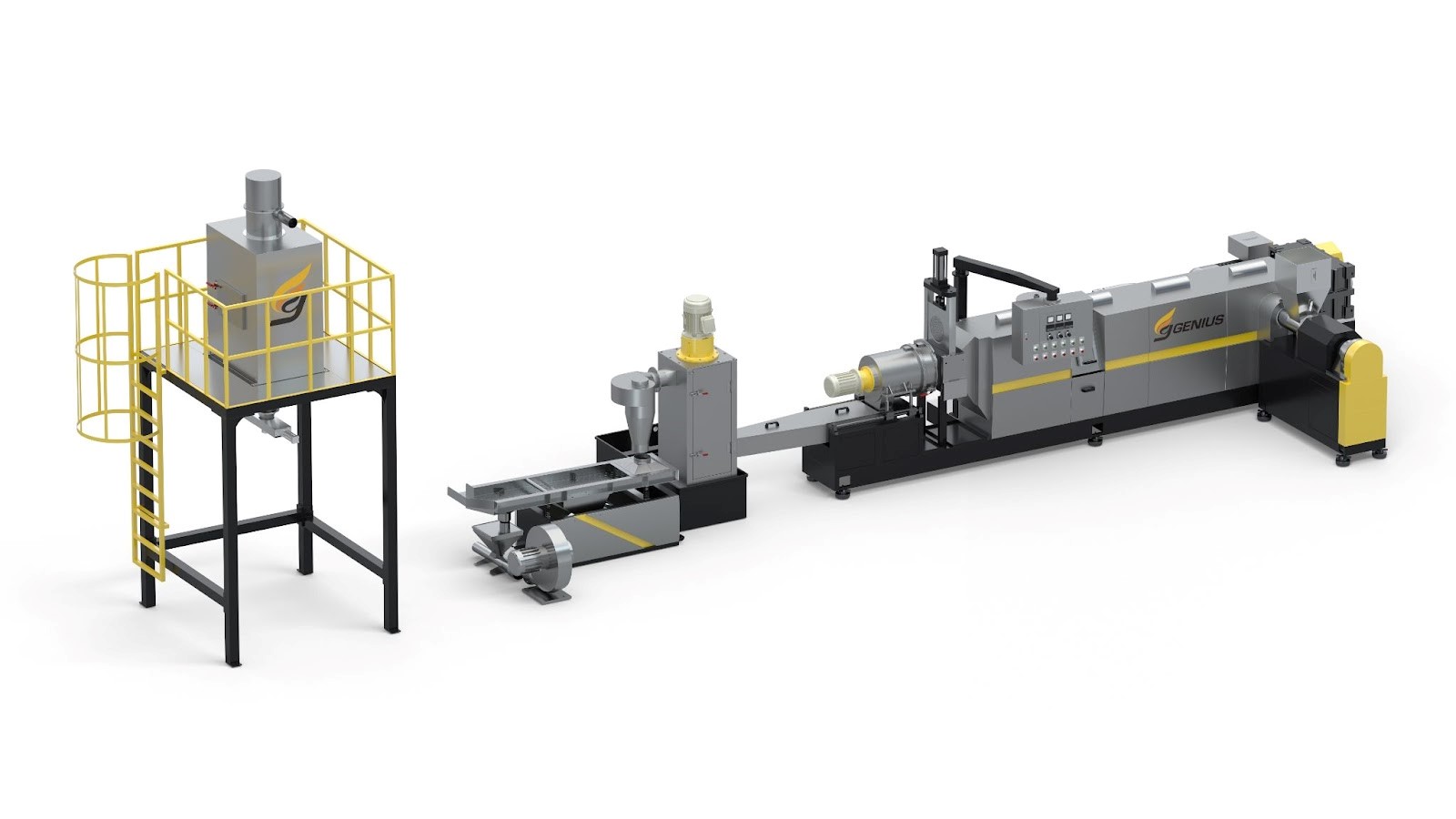 CYCLING PELLETIZING MACHINE - Side Feeding Recycling Pelletizer 