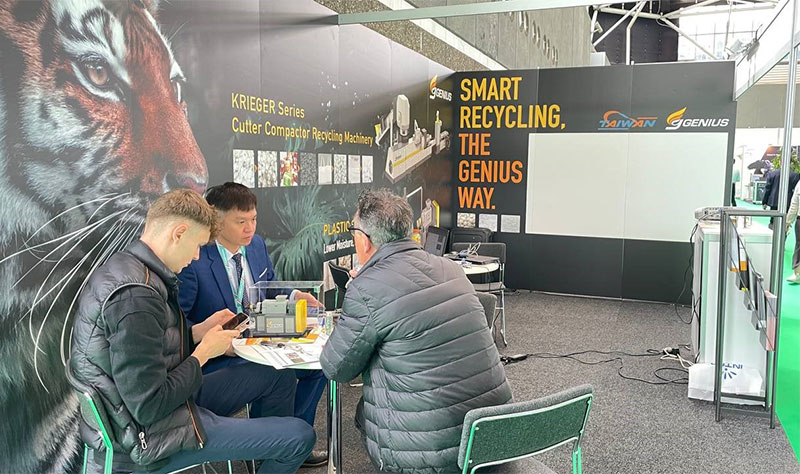 Genius Machinery at PRSE 2024 in Amsterdam – Showcasing our latest automotive plastic recycling systems to global industry leaders.