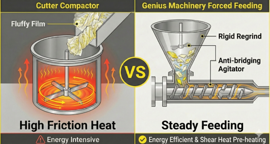 Extruder Feeding for Rigid Plastics: Why Forced Feeding Outperforms Compacting