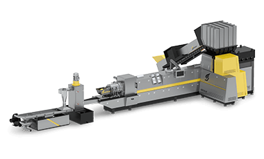 Shredder Integrated Plastic Recycling Machine