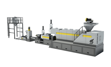 Two-Stage Hopper Feeding Plastic Recycling Machine