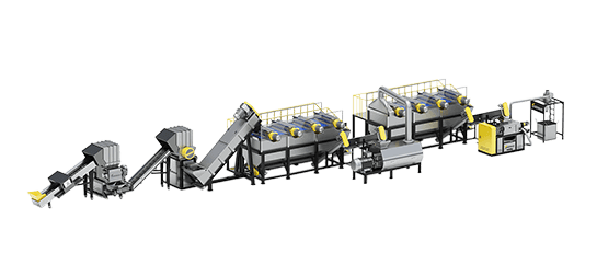 plastic recycling washing plant